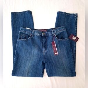 Gloria Vanderbuilt Ultra Stretch Tapered Leg Mid-Rise Amanda Jeans Size 12 P